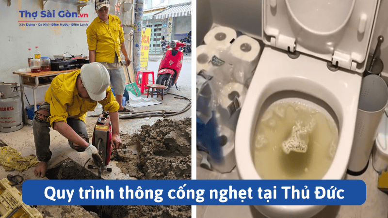 Quy trình thông cống nghẹt tại Thủ Đức