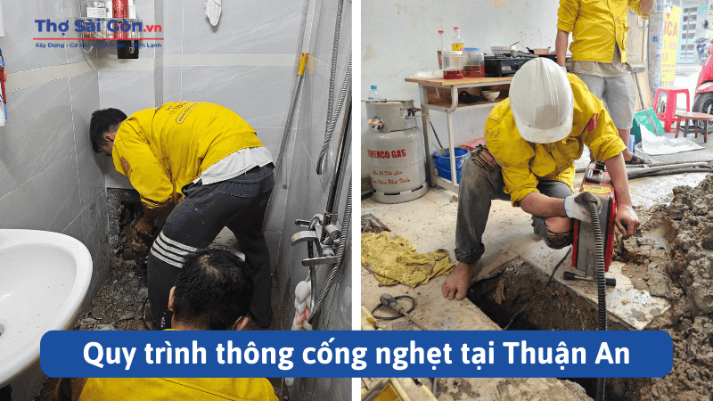 Quy trình thông cống nghẹt tại Thuận An