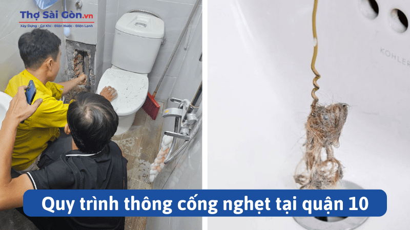 Quy trình thông cống nghẹt tại quận 10