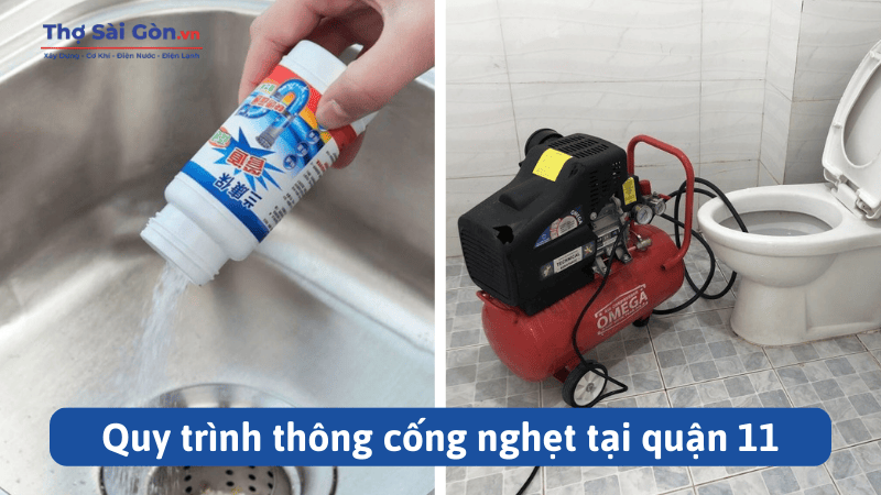 Quy trình thông cống nghẹt tại quận 11