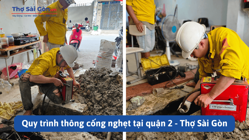 Thông cống nghẹt quận 2 - Bảo hành dài hạn 5 Quy trình thông cống nghẹt tại quận 2