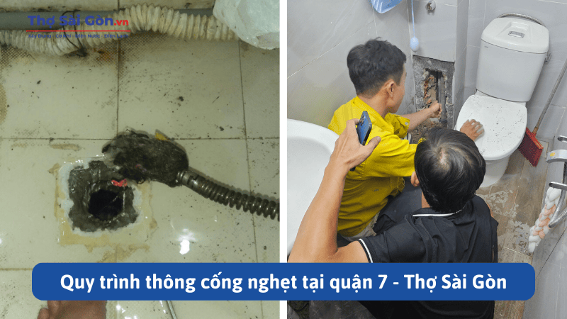 Thông cống nghẹt quận 7 - Bảo hành dài hạn 5 Quy trình thông cống nghẹt tại quận 7