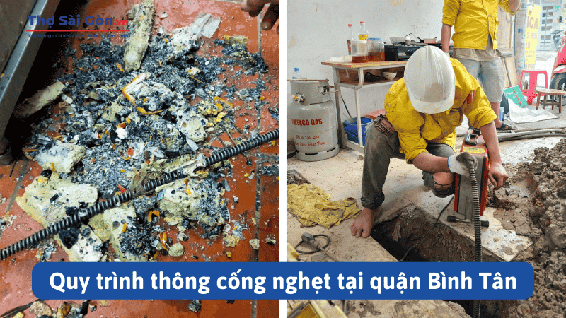 Thông cống nghẹt quận Bình Tân - Bảo hành dài hạn 5 Quy trình thông cống nghẹt tại quận Bình Tân