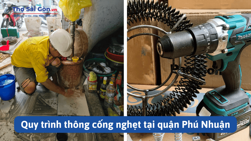 Quy trình thông cống nghẹt tại quận Phú Nhuận