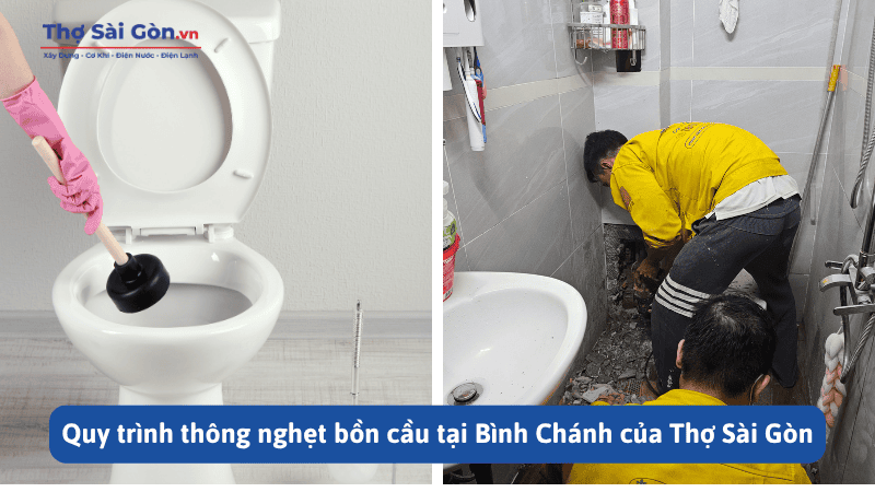 Tìm thợ thông nghẹt bồn cầu Bình Chánh - Gọi 0888 405 139 6 Quy trình thông nghẹt bồn cầu tại Bình Chánh của Thợ Sài Gòn