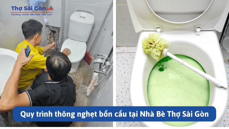 Tìm thợ thông nghẹt bồn cầu Nhà Bè - Gọi 0888 405 139 5 Quy trình thông nghẹt bồn cầu tại Nhà Bè Thợ Sài Gòn