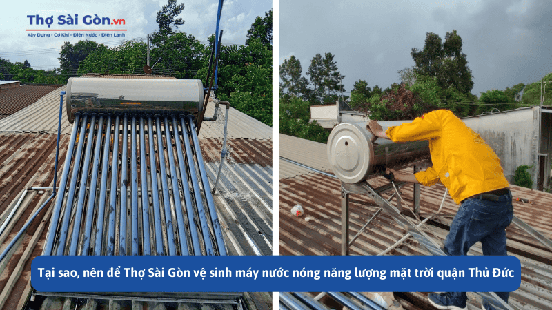Tại sao, nên để Thợ Sài Gòn vệ sinh máy nước nóng năng lượng mặt trời