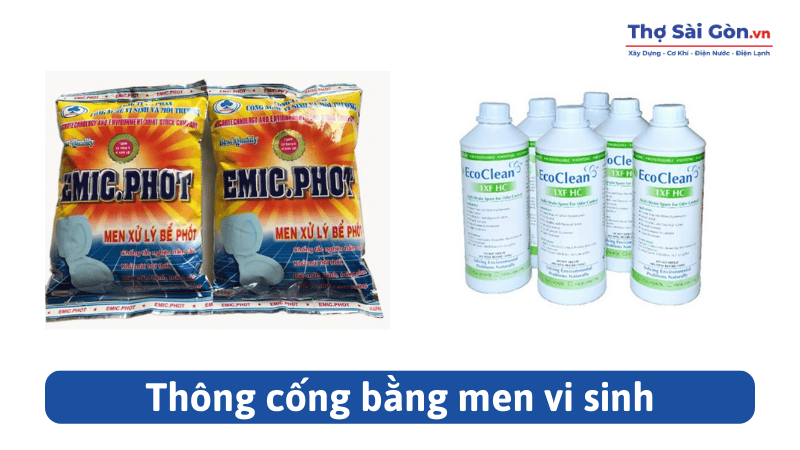 Thông cống bằng men vi sinh