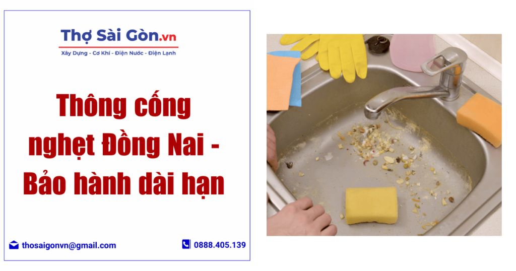 Thông cống nghẹt Đồng Nai - Bảo hành dài hạn 1 Thông cống nghẹt Đồng Nai