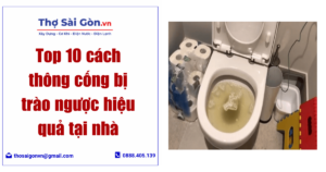 cách thông cống bị trào ngược