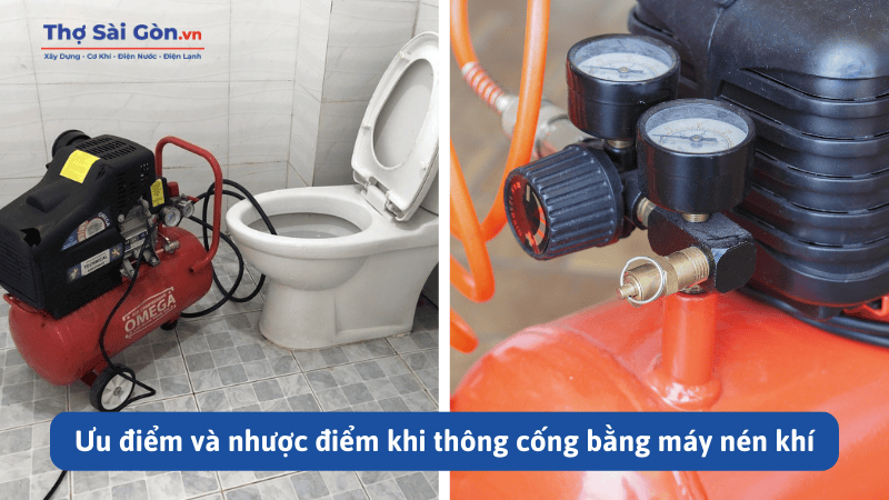 thông cống bằng máy nén khí