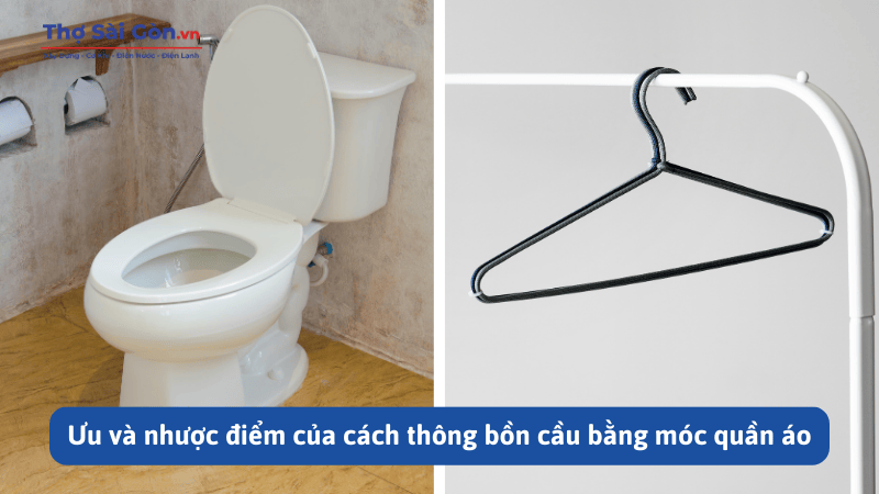 Hướng dẫn cách thông bồn cầu bằng móc quần áo hiệu quả 1