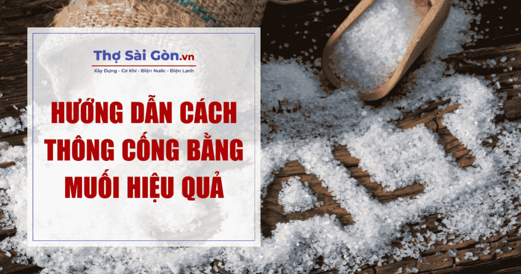 cách thông cống bằng muối