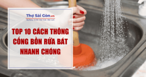 cách thông cống bồn rửa bát
