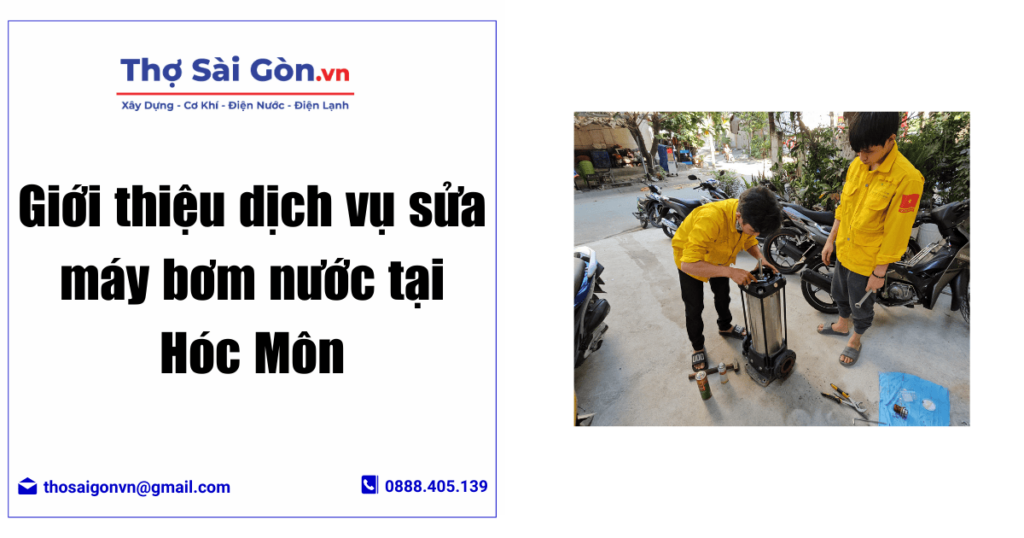 dịch vụ sửa máy bơm nước tại Hóc Môn