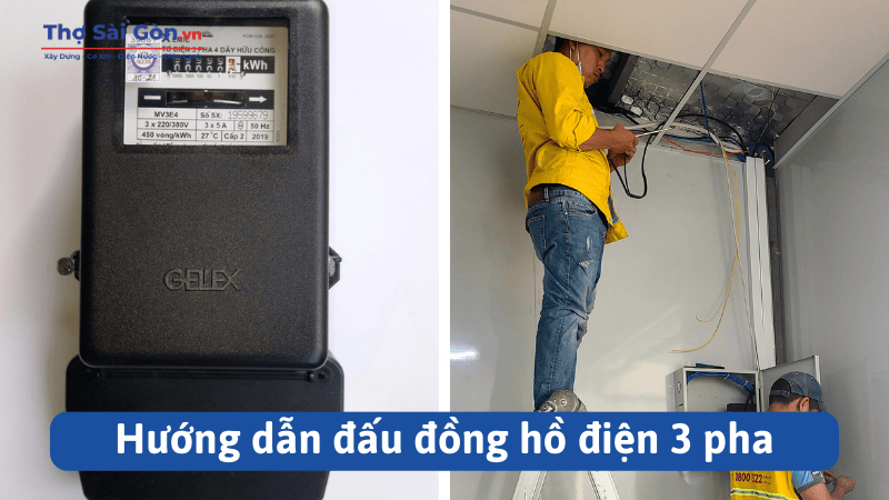 Hướng dẫn cách đấu đồng hồ điện 1 pha, 3 pha 4 Hướng dẫn đấu đồng hồ điện 3 pha