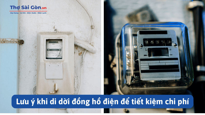 Lưu ý khi di dời đồng hồ điện để tiết kiệm chi phí