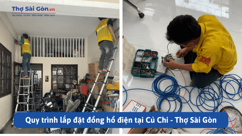 Quy trình lắp đặt đồng hồ điện tại Củ Chi