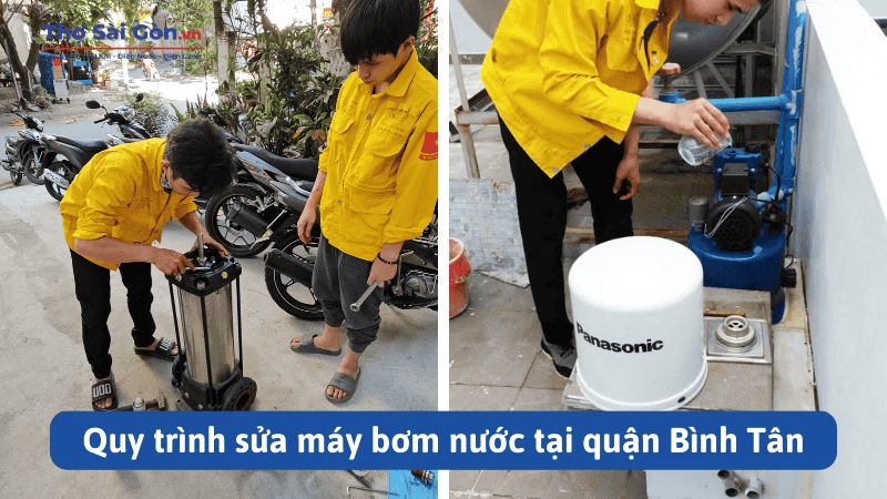 Quy trình sửa máy bơm nước tại quận Bình Tân