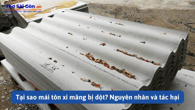Tại sao mái tôn xi măng bị dột? Nguyên nhân và tác hại