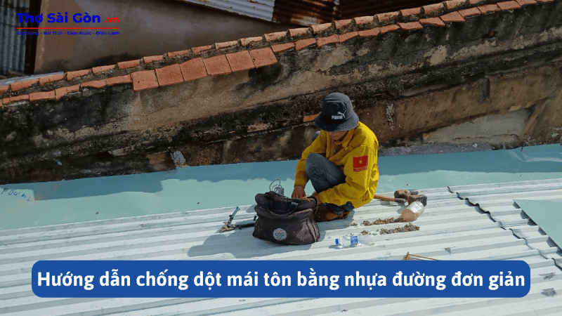 Hướng dẫn chống dột mái tôn bằng nhựa đường 2 Hướng dẫn chống dột mái tôn bằng nhựa đường đơn giản