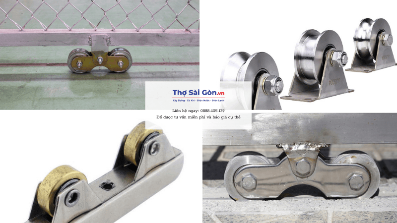 Các loại bánh xe cửa sắt kéo phổ biến tại Thợ Sài Gòn