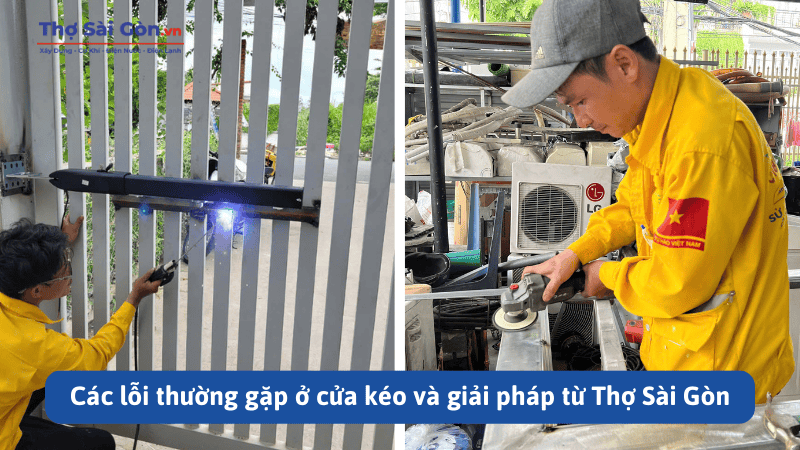 Các lỗi thường gặp ở cửa kéo và giải pháp từ Thợ Sài Gòn