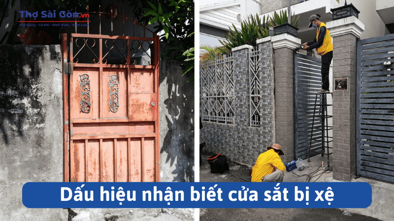 Cách khắc phục cửa sắt bị xệ tại Hồ Chí Minh 2 Dấu hiệu nhận biết cửa sắt bị xệ
