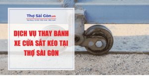 Dịch vụ thay bánh xe cửa sắt kéo