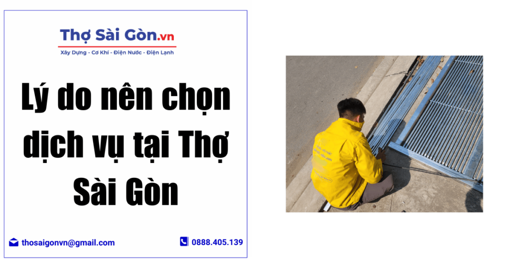 Dịch vụ sửa cửa sắt quận Phú Nhuận giá rẻ, có bảo hành 5 Lý do nên chọn dịch vụ tại Thợ Sài Gòn
