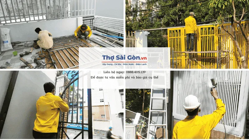 Dịch vụ sửa cửa sắt quận 6 của Thợ Sài Gòn - Liên hệ 0888.405.139 1