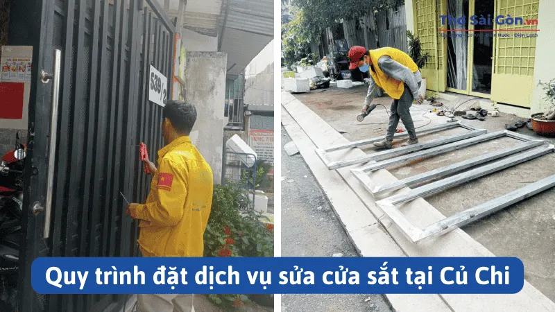 Quy trình đặt dịch vụ sửa cửa sắt tại Củ Chi
