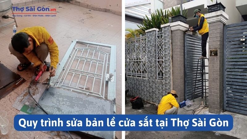 Quy trình sửa bản lề cửa sắt
