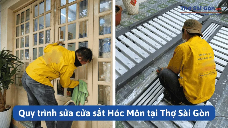 Quy trình sửa cửa sắt Hóc Môn tại Thợ Sài Gòn