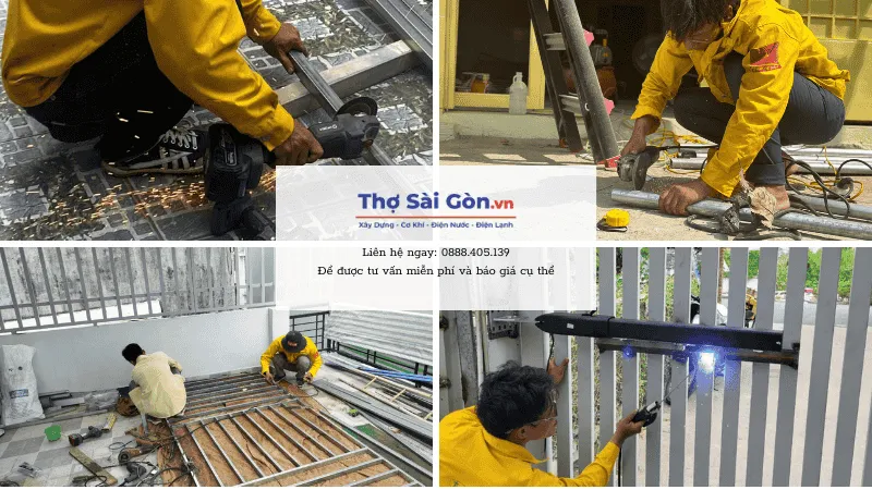 Thợ sửa cửa sắt quận 10 giá rẻ, bảo hành dài hạn 3 Quy trình sửa cửa sắt chuyên nghiệp tại Thợ Sài Gòn
