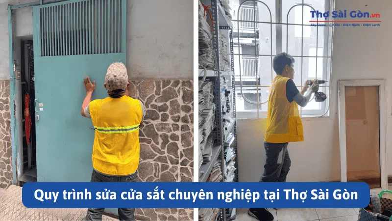 Quy trình sửa cửa sắt chuyên nghiệp tại Thợ Sài Gòn