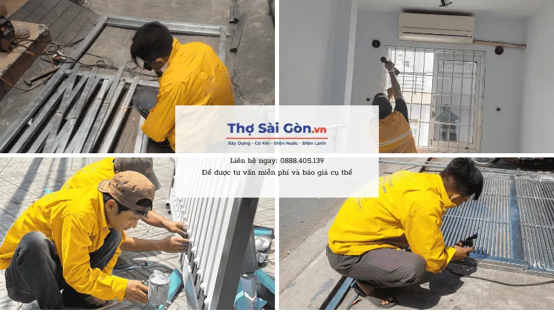 Thợ sửa cửa sắt Quận 3 tại Thợ Sài Gòn, bảo hành lâu dài 3 Quy trình sửa cửa sắt tại quận 3