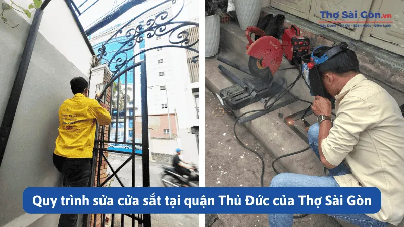 Quy trình sửa cửa sắt tại quận Thủ Đức của Thợ Sài Gòn