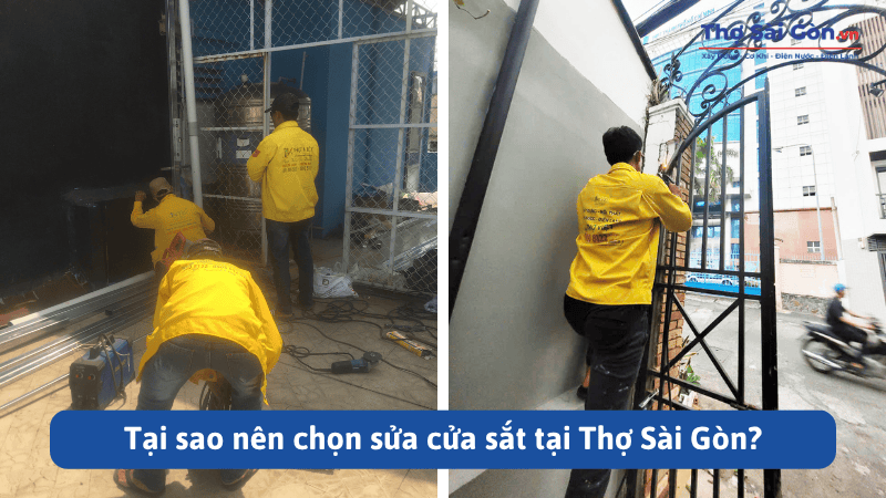 Thợ sửa cửa sắt quận 5 uy tín, có bảo hành 4 Tại sao nên chọn sửa cửa sắt tại Thợ Sài Gòn?