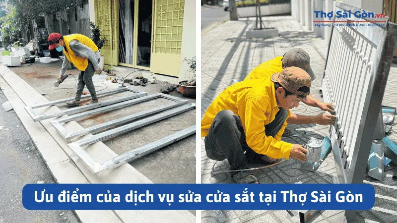 Dịch vụ sửa cửa sắt Nhà Bè tại Thợ Sài Gòn, có bảo hành 2 Ưu điểm của dịch vụ sửa cửa sắt tại Thợ Sài Gòn