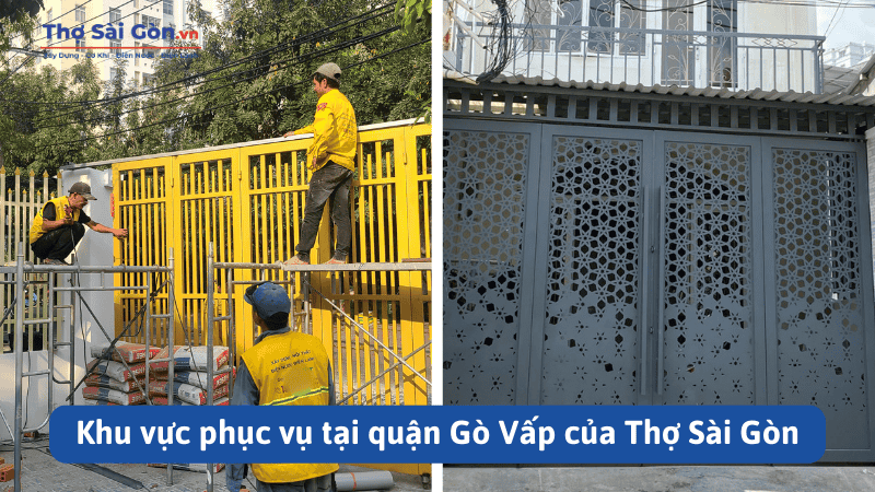 Thợ sửa cửa kéo quận Gò Vấp uy tín, có bảo hành 5 Khu vực phục vụ tại quận Gò Vấp của Thợ Sài Gòn