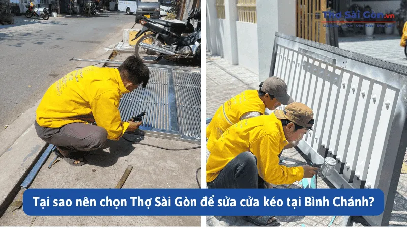 Dịch vụ sửa cửa kéo Bình Chánh chuyên nghiệp, có bảo hành 4 Tại sao nên chọn Thợ Sài Gòn để sửa cửa kéo tại Bình Chánh?