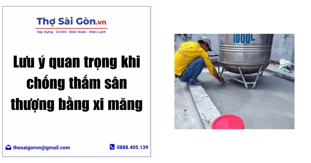 Cách chống thấm sân thượng bằng xi măng triệt để 3 Cách chống thấm sân thượng bằng xi măng triệt để 1