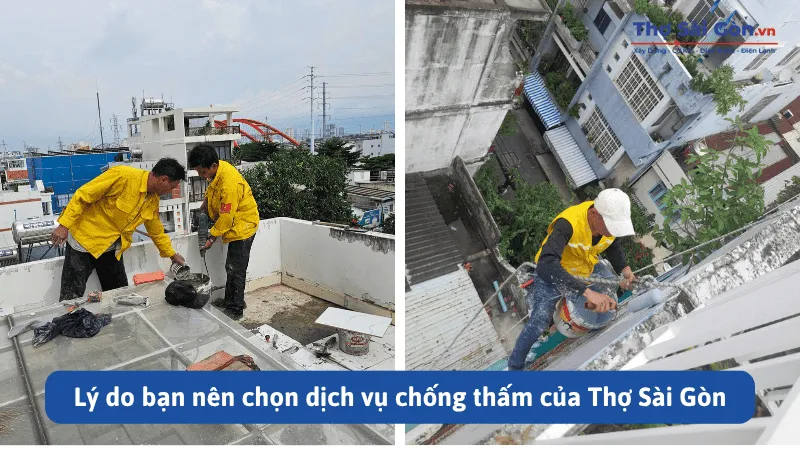 Bảng giá chống thấm sân thượng, có bảo hành 5 Lý do bạn nên chọn dịch vụ chống thấm của Thợ Sài Gòn