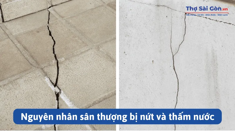Hướng dẫn cách chống thấm sân thượng bị nứt hiệu quả 2 Nguyên nhân sân thượng bị nứt và thấm nước