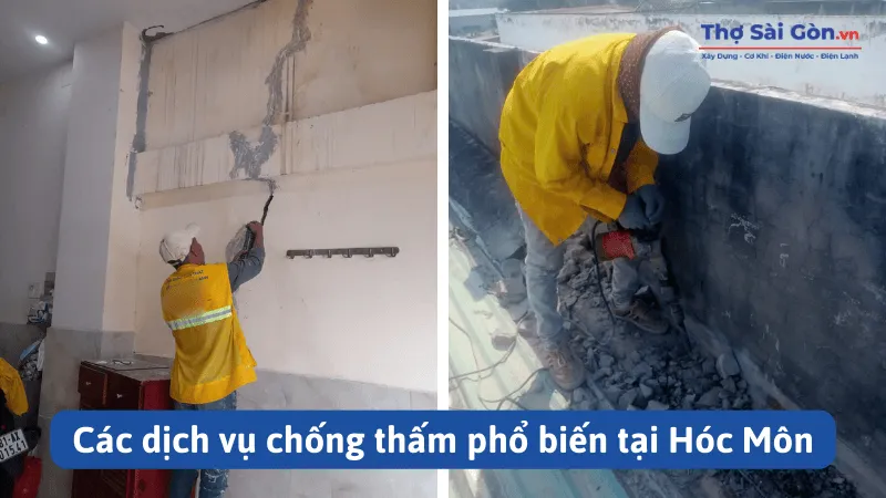 Các dịch vụ chống thấm phổ biến tại Hóc Môn
