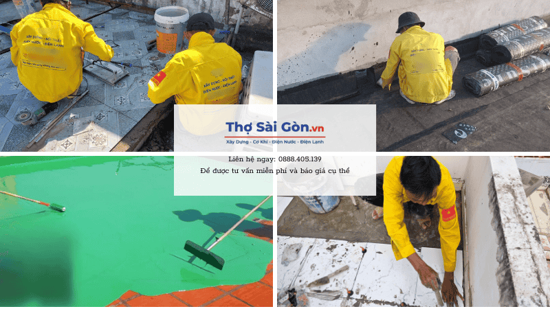 Các phương pháp chống thấm ron gạch sân thượng