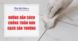 Hướng dẫn cách chống thấm ron gạch sân thượng