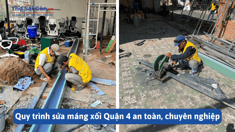 Quy trình sửa máng xối Quận 4
