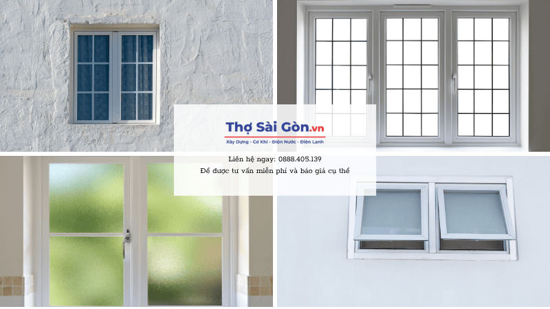 Các loại cửa sổ nhôm kính phổ biến tại Thợ Sài Gòn